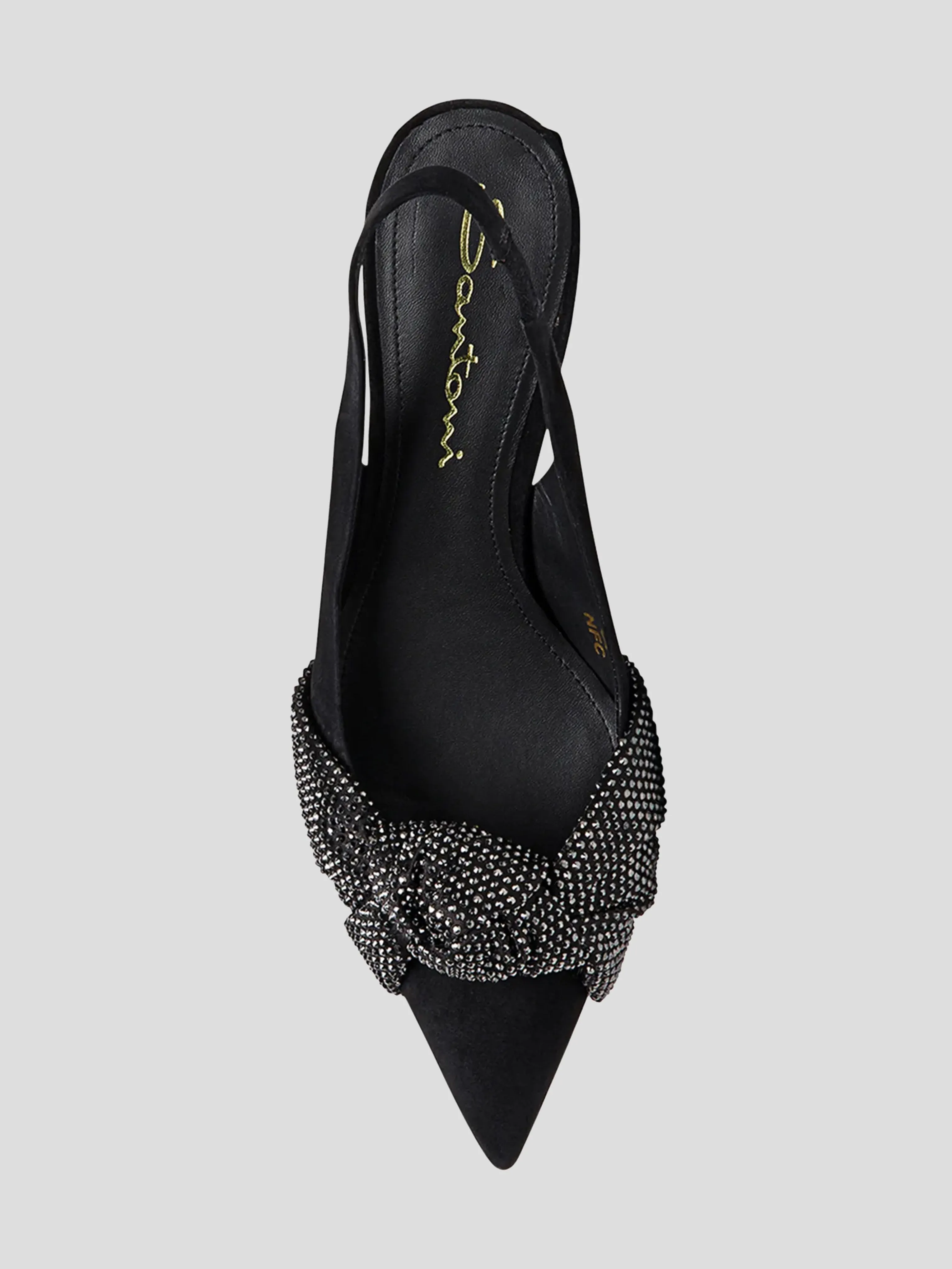 Halcyon Knotted Slingback Heel in Black