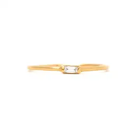 Horizontal Baguette Diamond Ring