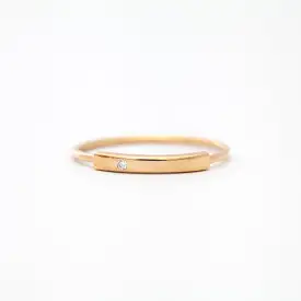 Horizontal Diamond Bar Ring