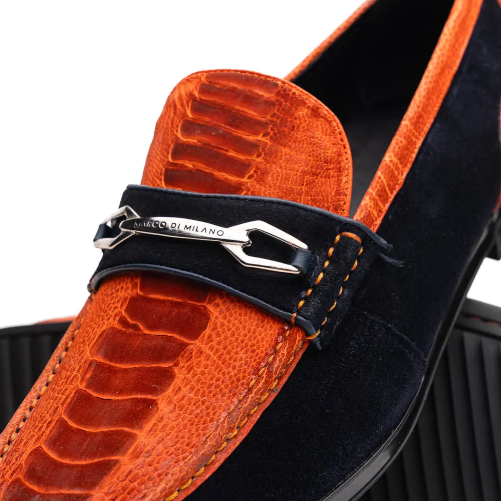 Hugo Ostrich - Orange/Blue