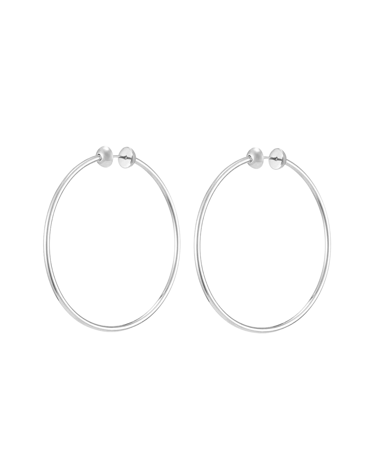 ICON HOOPS MEDIUM EARRINGS (RHODIU