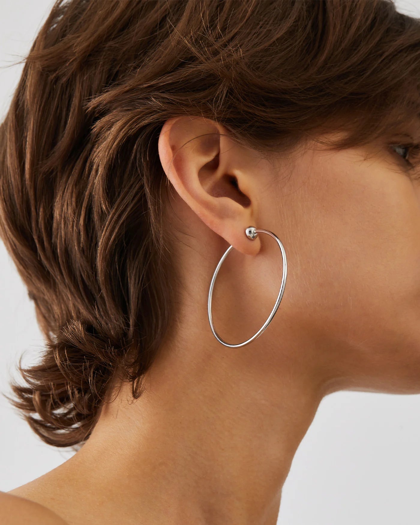 ICON HOOPS MEDIUM EARRINGS (RHODIU