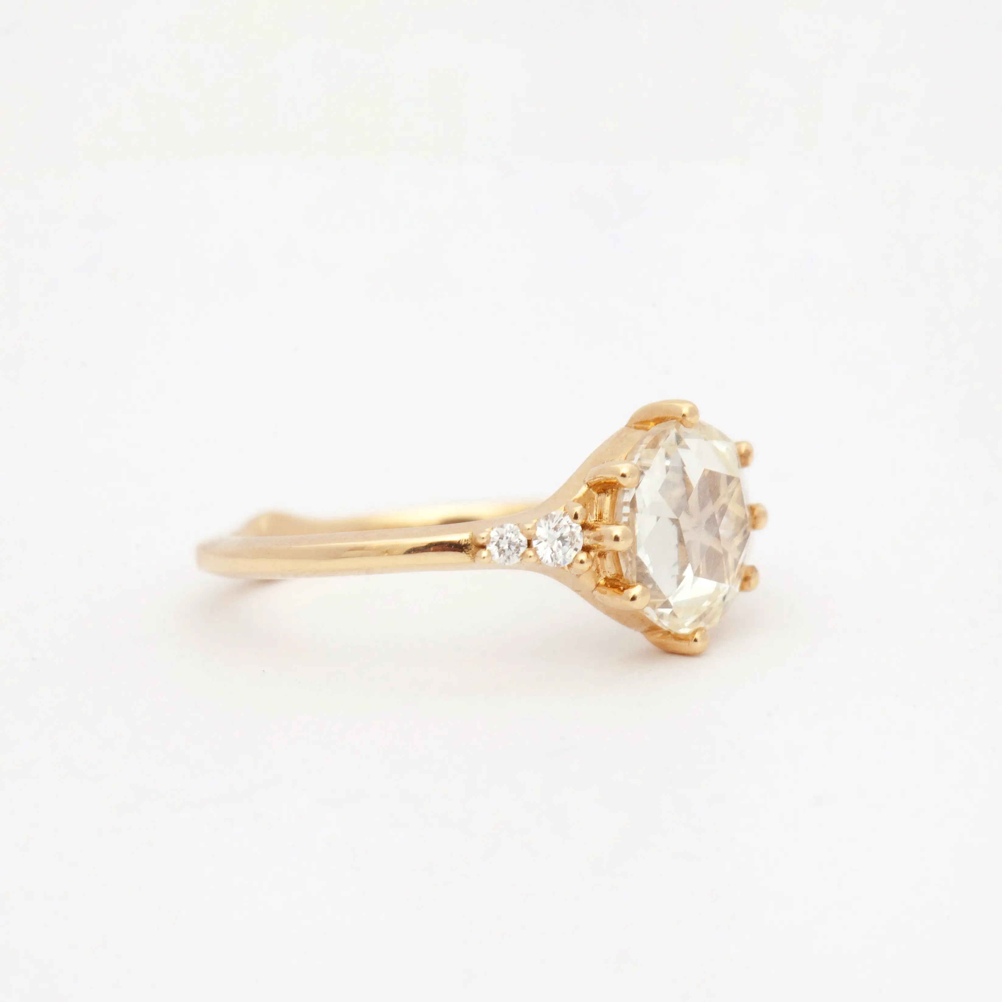 Icy Rose-Cut Diamond Ring