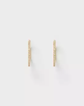 Izoa Rae Hoop Earrings Gold