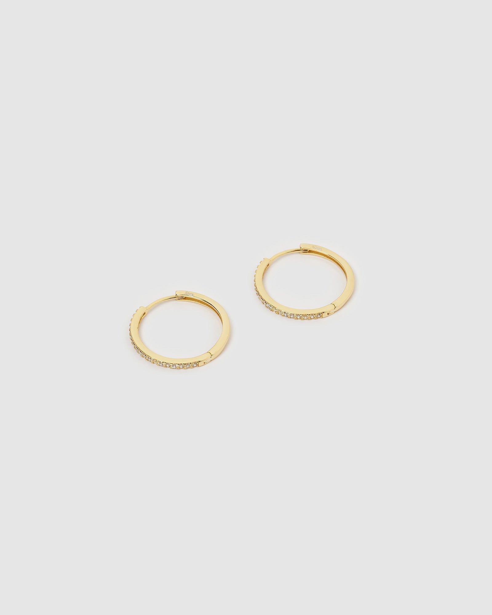 Izoa Rae Hoop Earrings Gold