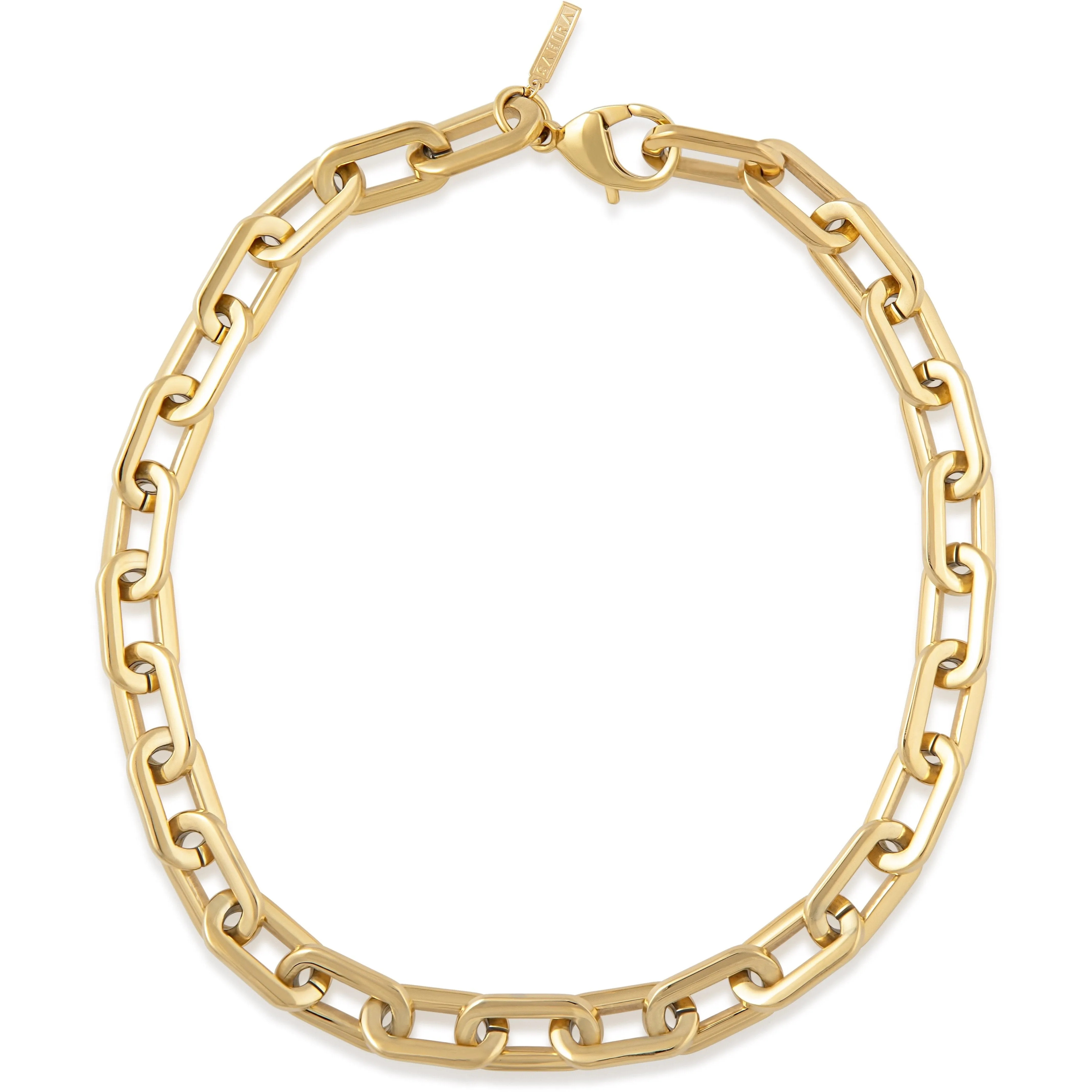 Jenna Link Paperclip Gold Link Necklace by Sahira