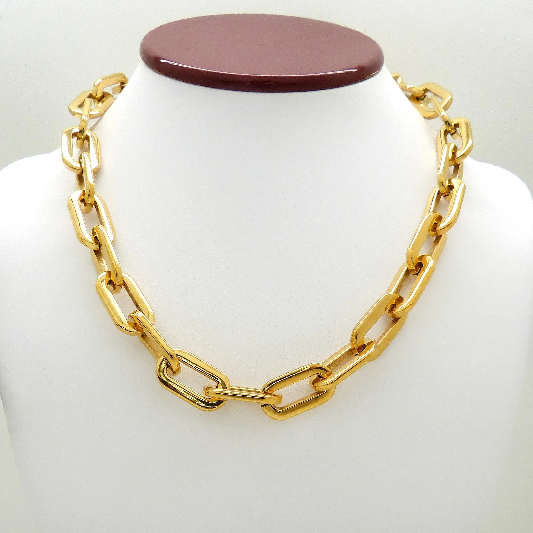 Jenna Link Paperclip Gold Link Necklace by Sahira