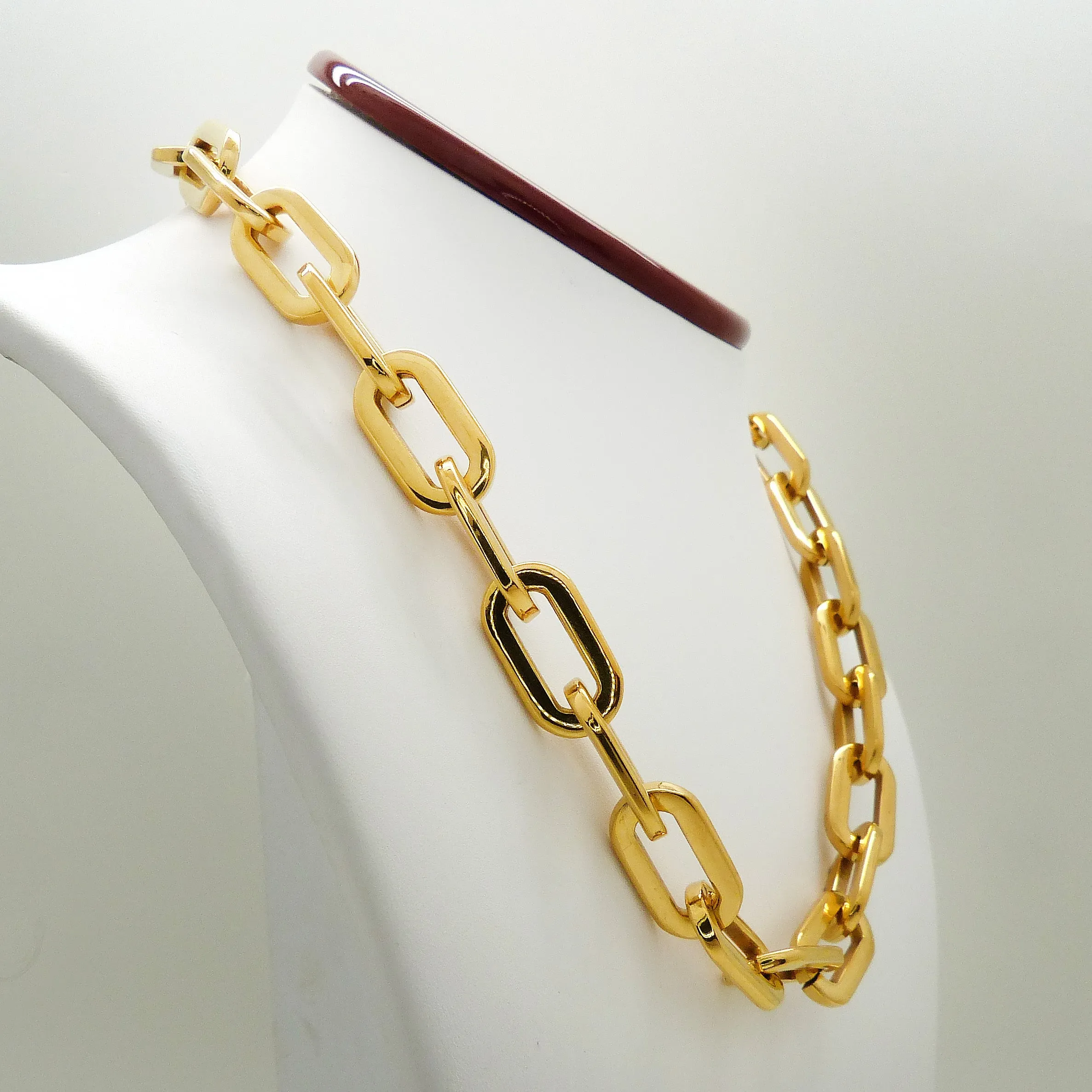 Jenna Link Paperclip Gold Link Necklace by Sahira