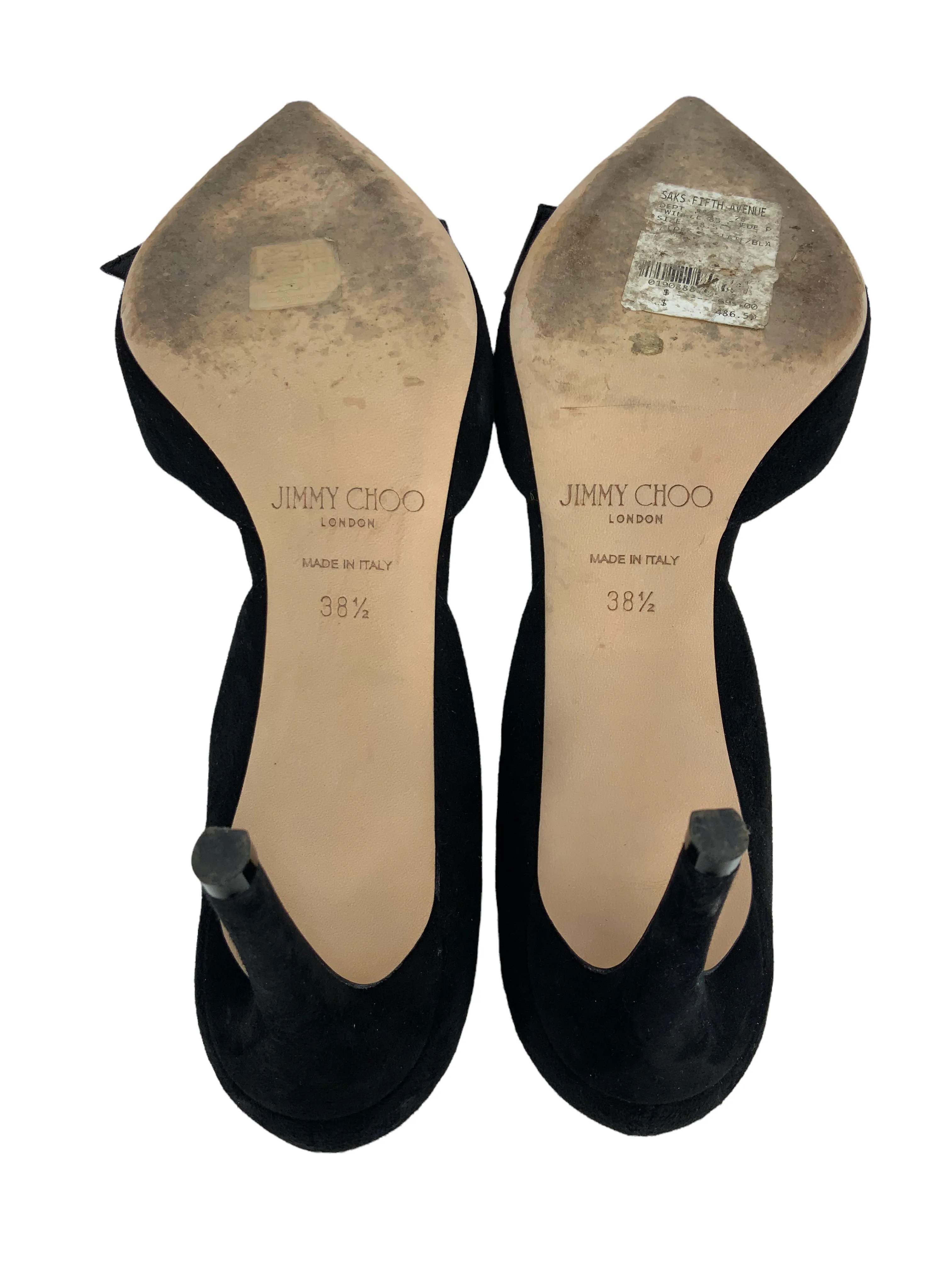 Jimmy Choo Twinkle Suede Bow d'Orsay Pump Size 8.5