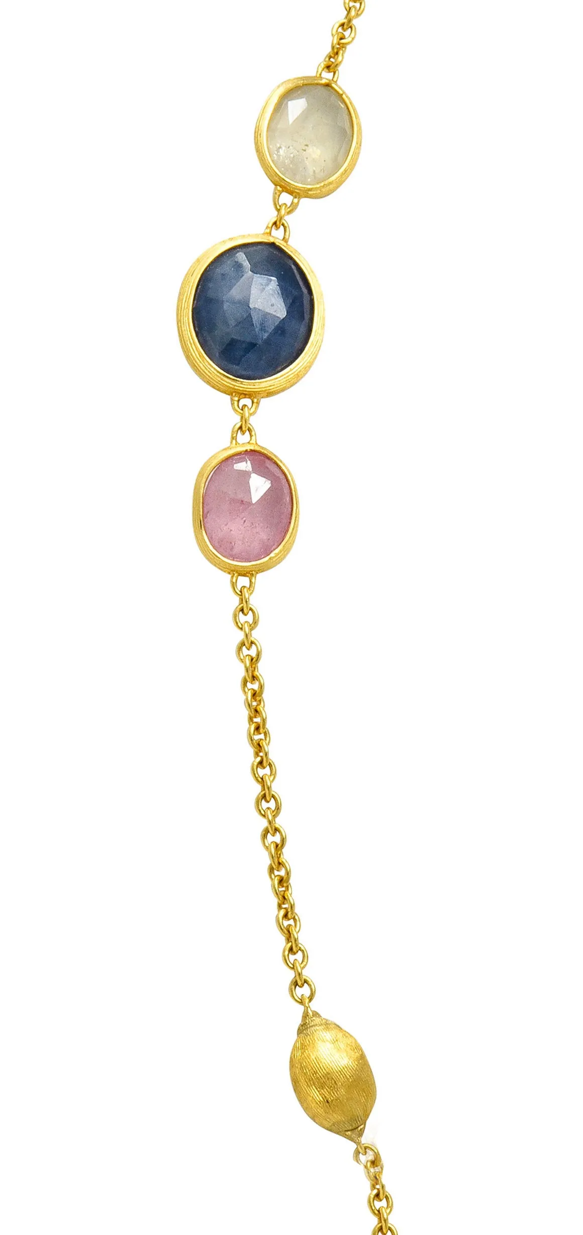 Marco Bicego Sapphire 18 Karat Gold Confetti Necklace