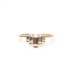 Medium Five Baguette Diamond Ring