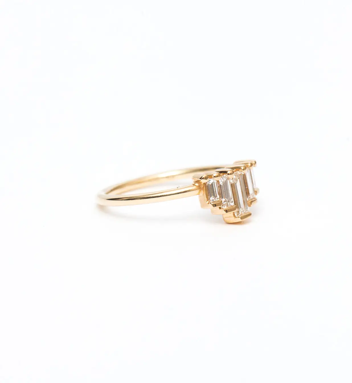 Medium Five Baguette Diamond Ring