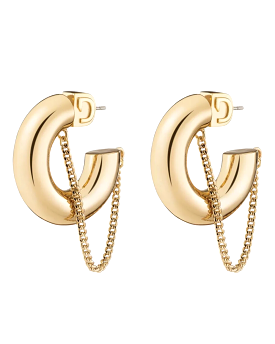 Miley Tubular Mini Hoops (Gold)