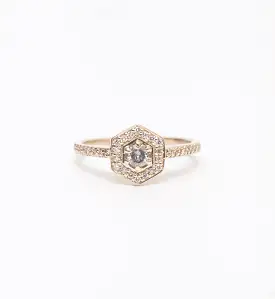 Mini Hex Engagement Ring