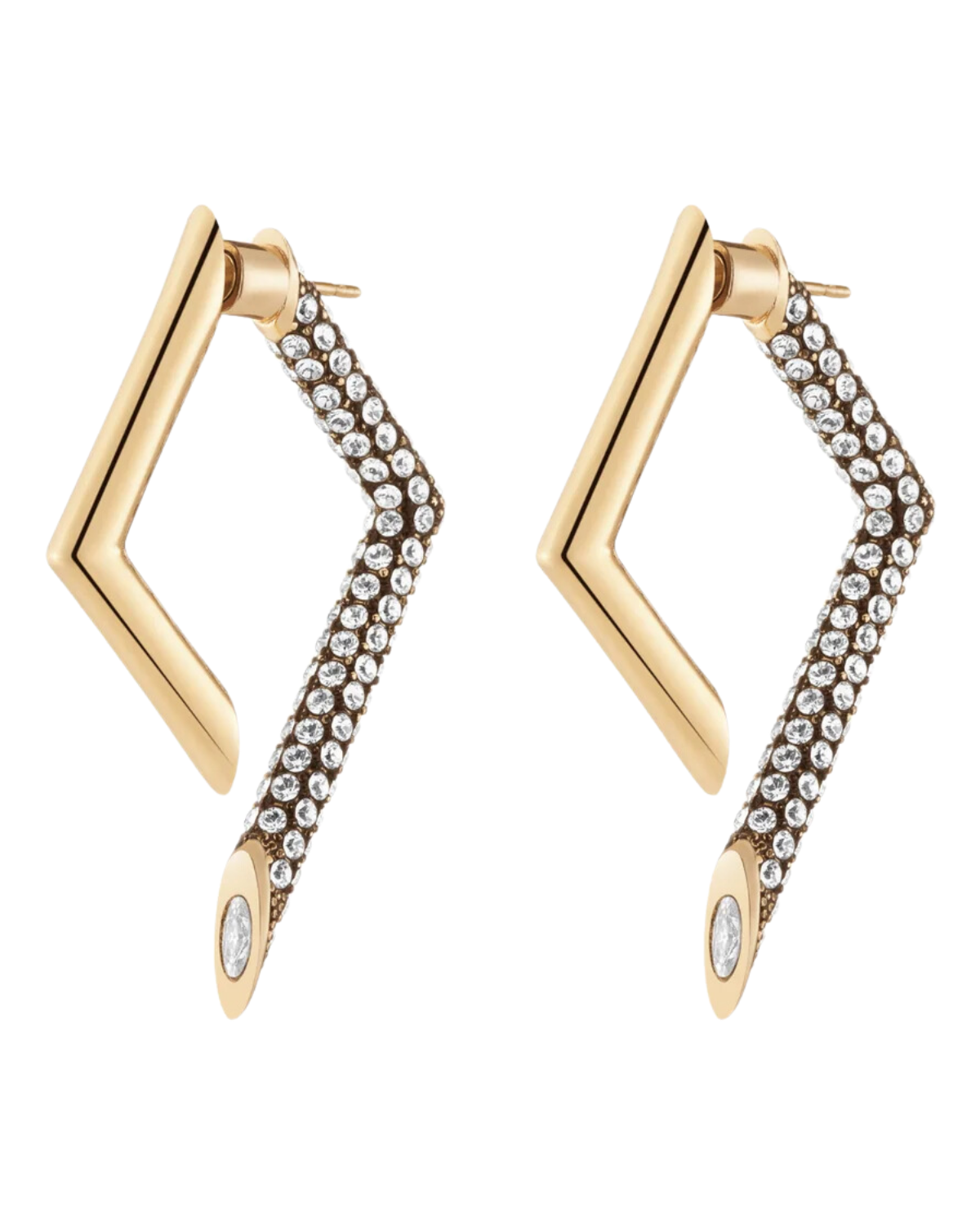 Mini Pave Yana Earrings (Gold/Crystal)