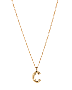 Monogram Necklace - C (Gold)