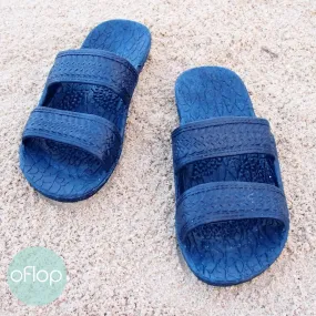 Navy Blue Kids Jandals ®-- Pali Hawaii Hawaiian Jesus Sandals