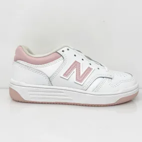 New Balance Boys 480 PSB480OP White Casual Shoes Sneakers Size 11 M