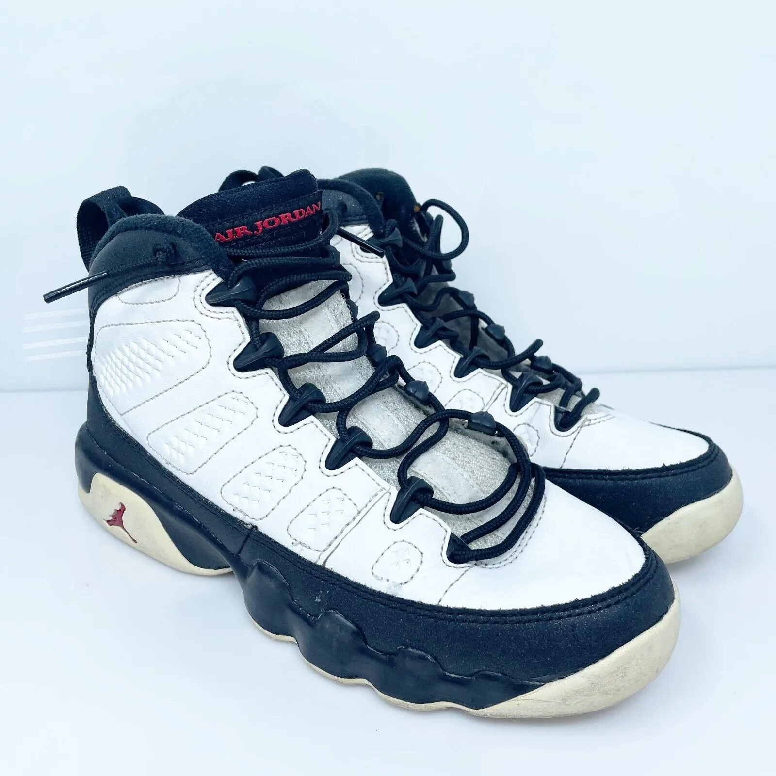 Nike Boys Air Jordan 9 302359-112 White Basketball Shoes Sneakers Size 4.5Y