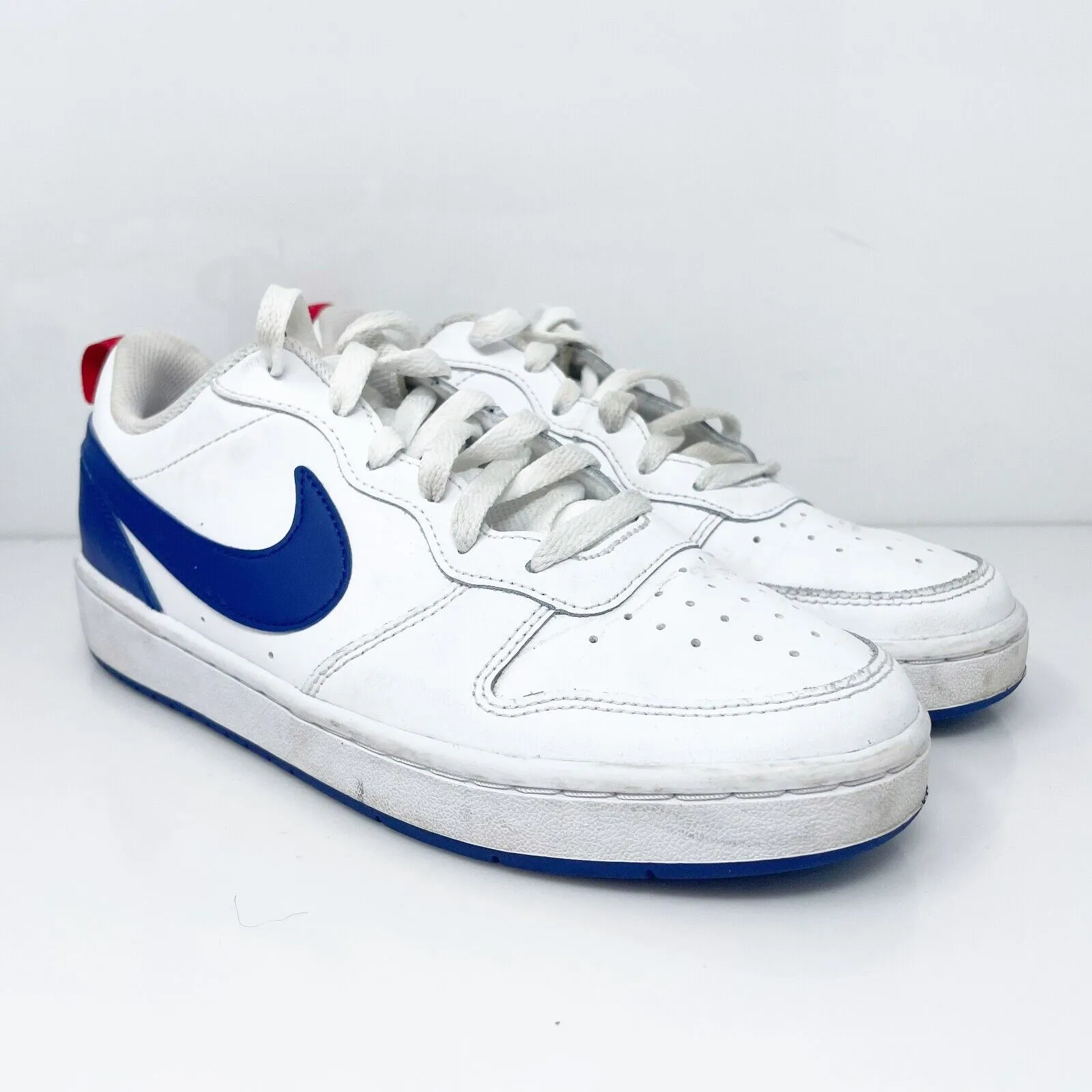 Nike Boys Court Borough Low 2 BQ5448-113 White Casual Shoes Sneakers Size 6.5Y