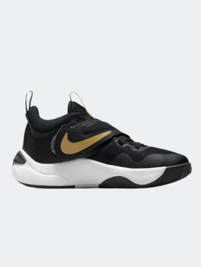 Nike Team Hustle D 11 Gs-Boys Basketball Shoes Black/White/Gold