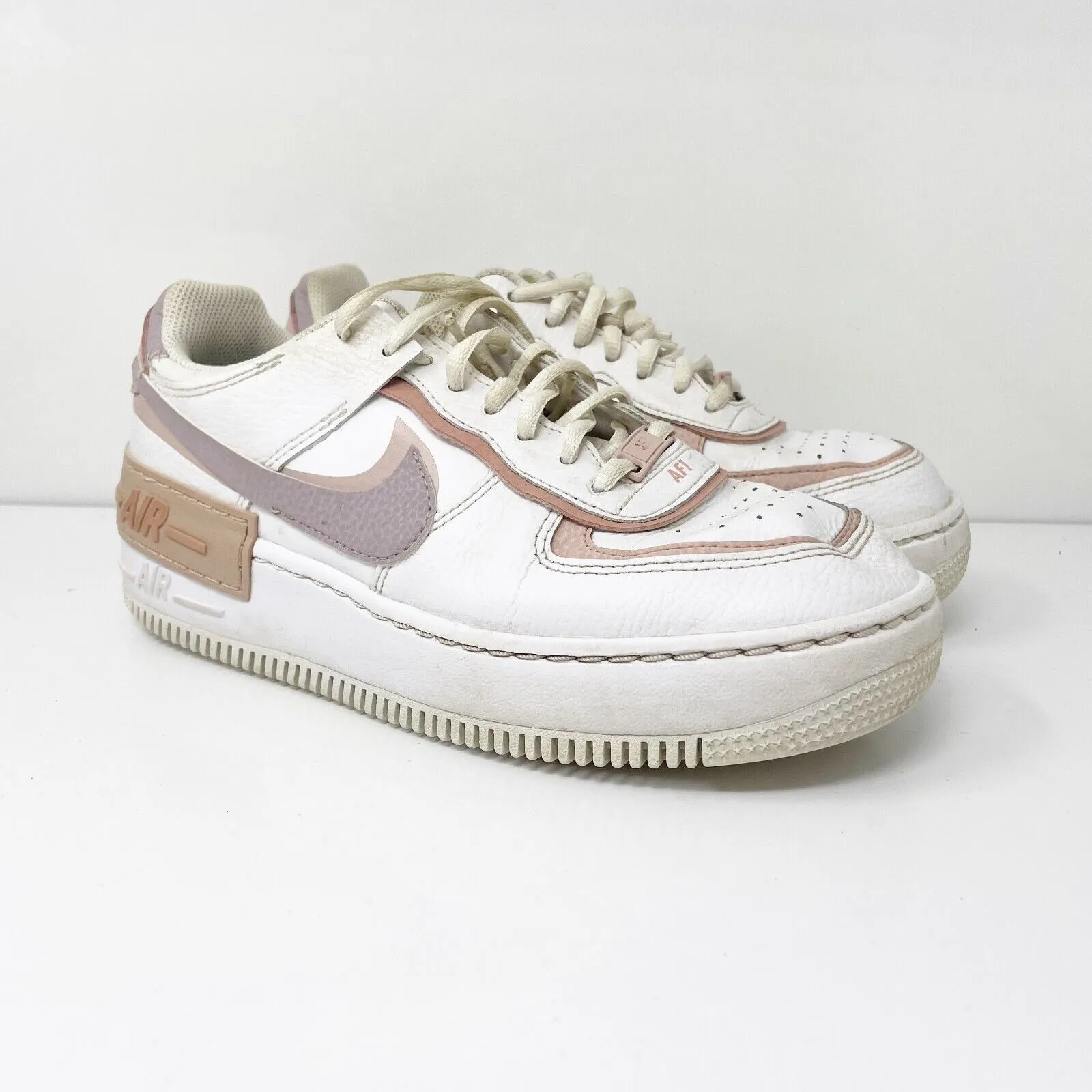 Nike Womens Air Force 1 Shadow CI0919-113 White Casual Shoes Sneakers Size 8