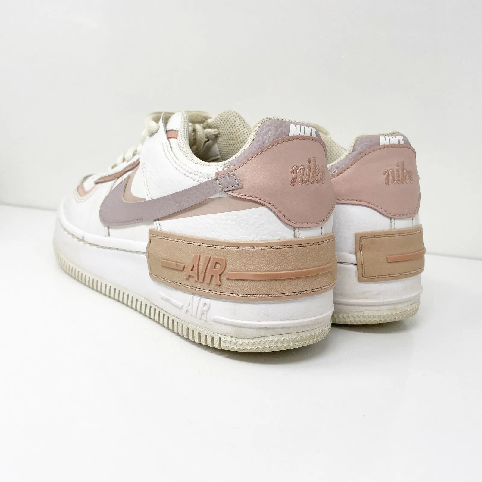 Nike Womens Air Force 1 Shadow CI0919-113 White Casual Shoes Sneakers Size 8