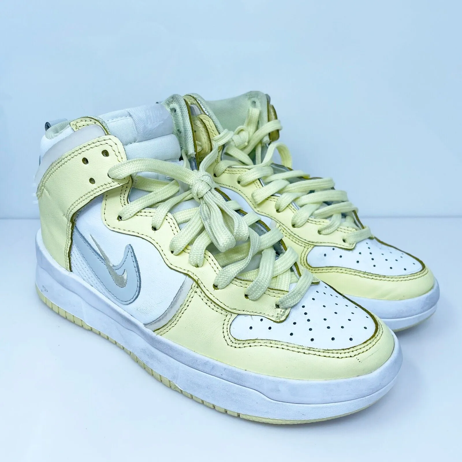 Nike Womens Dunk High Up DH3718-105 White Basketball Shoes Sneakers Size 7