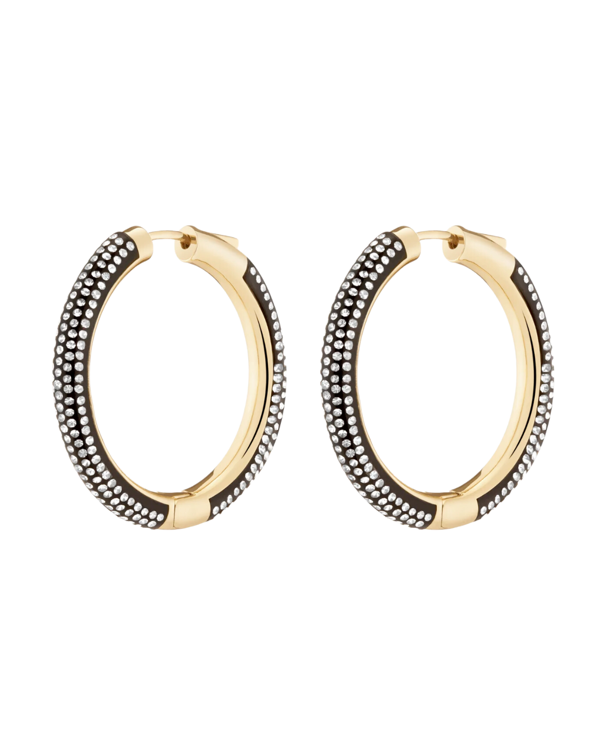 Noir Hoops (Shiny Gold/Black)