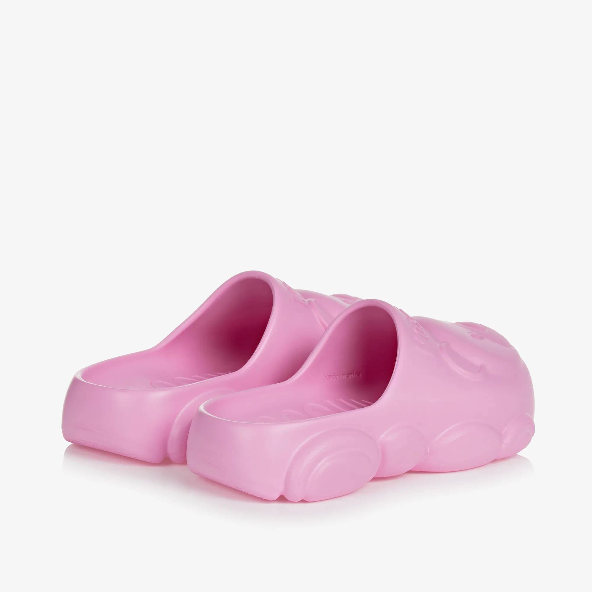 Pink Teddy Bear Clogs