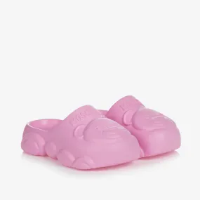 Pink Teddy Bear Clogs