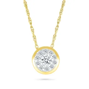 Round Diamond Illusion Necklace