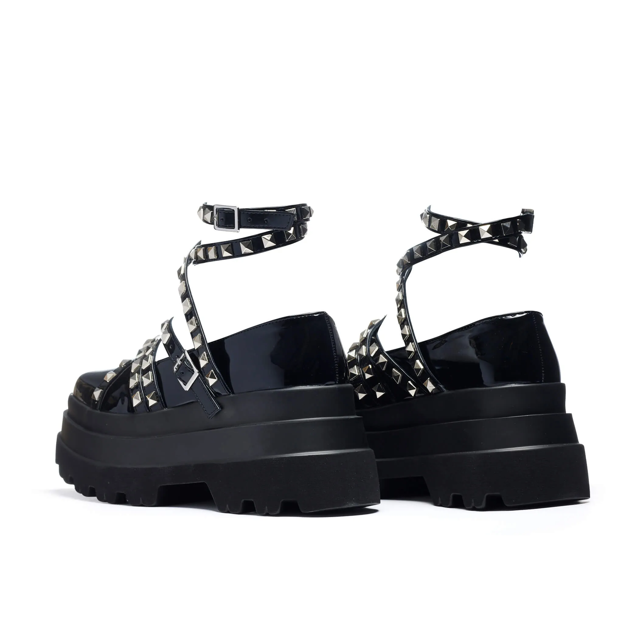 Sima Studded Platform Ballet Shoes