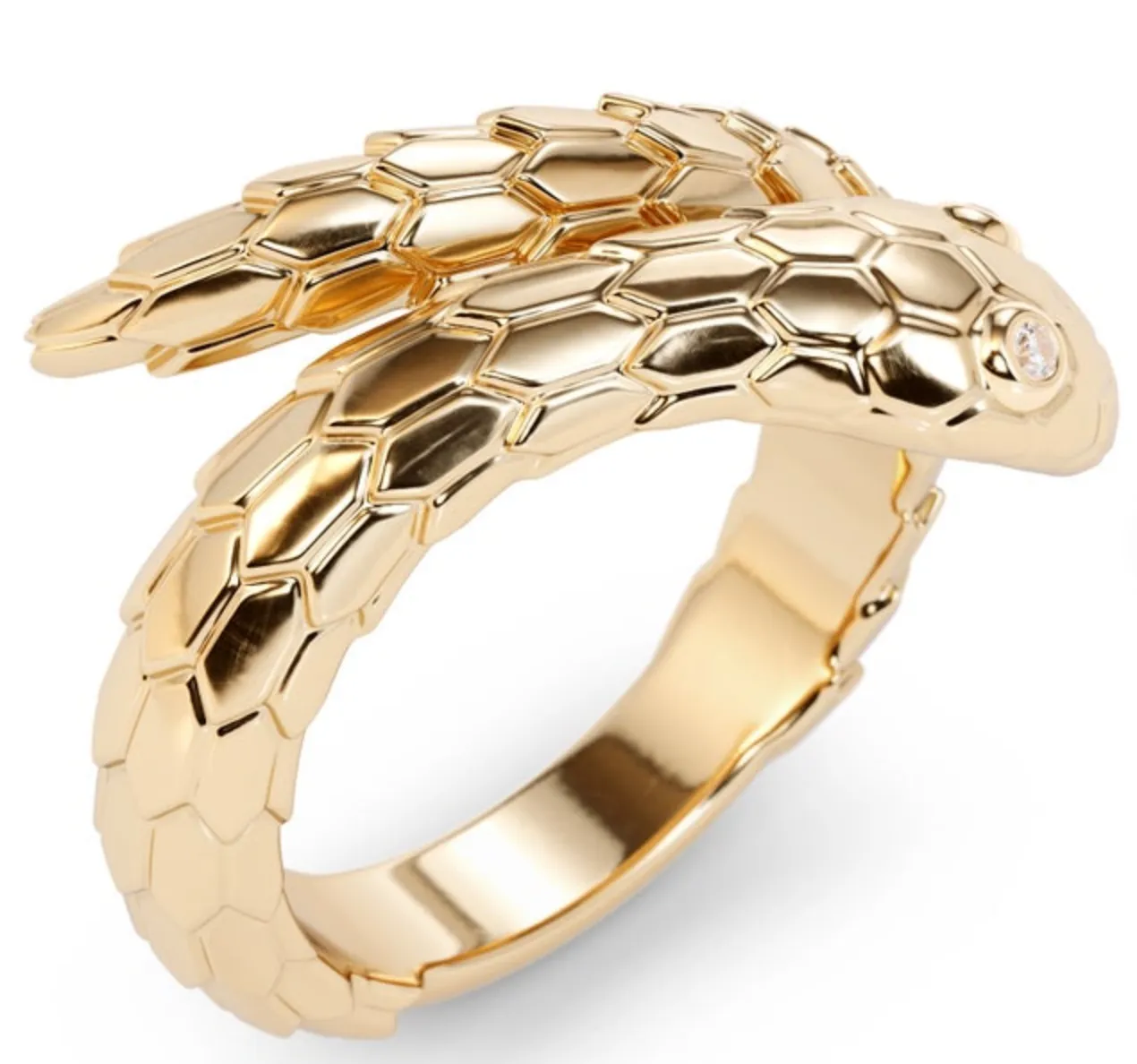 Solid 18K Gold Mamba Ring