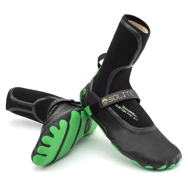 Solite Custom Pro 2.0 - 3mm Wetsuit Boots - Black/Green