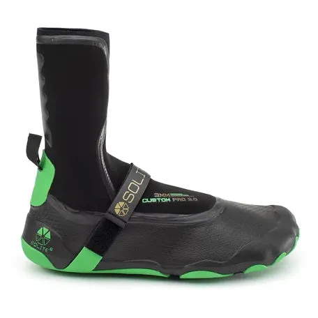 Solite Custom Pro 2.0 - 3mm Wetsuit Boots - Black/Green