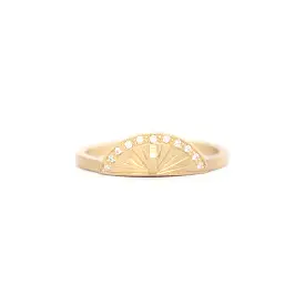 Sundial Pavé Stacker Ring