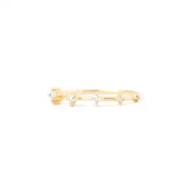 Super Tiny 5 Diamond Stacking Ring