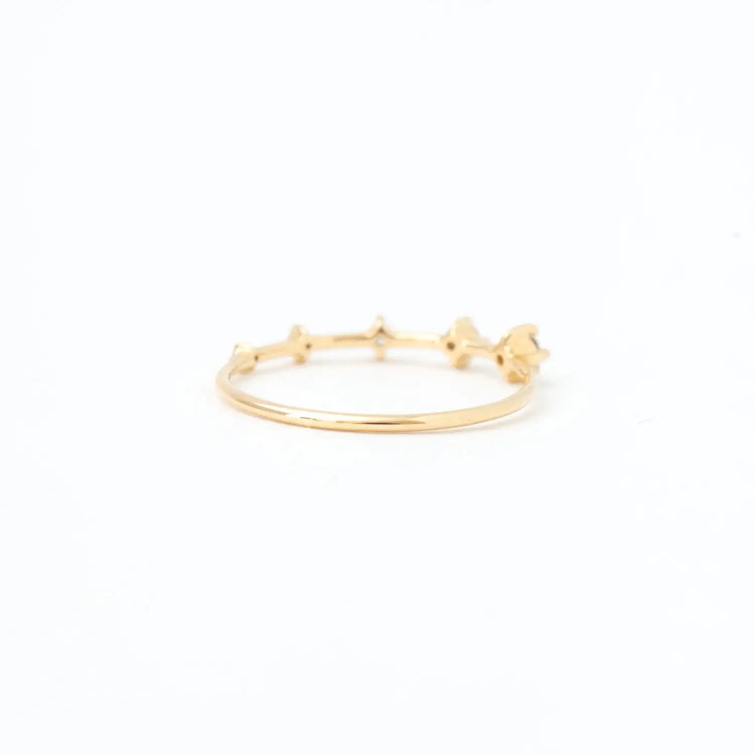 Super Tiny 5 Diamond Stacking Ring