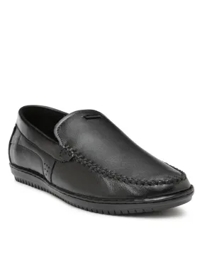 Teakwood Leather Black Casual Shoes