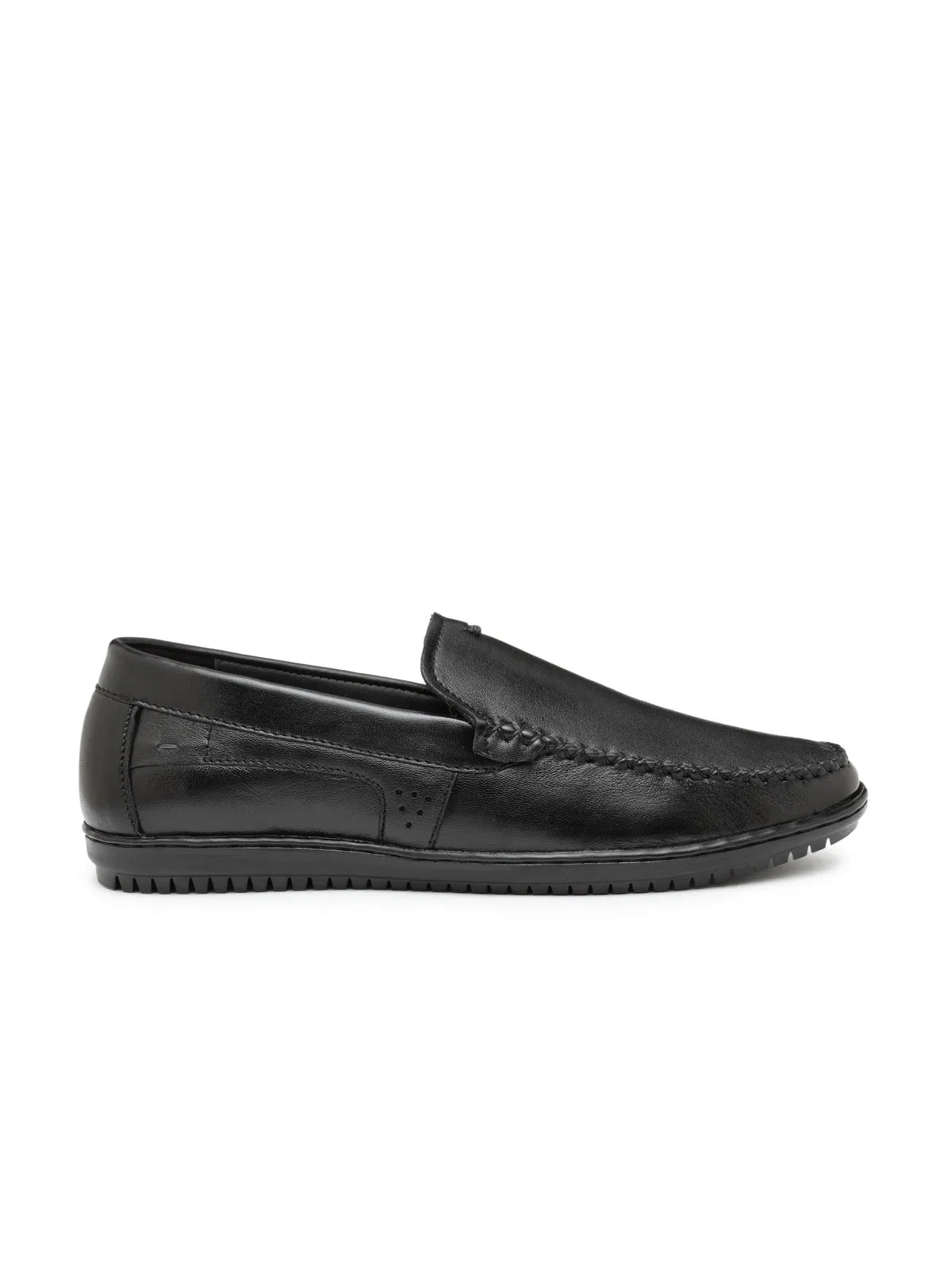 Teakwood Leather Black Casual Shoes