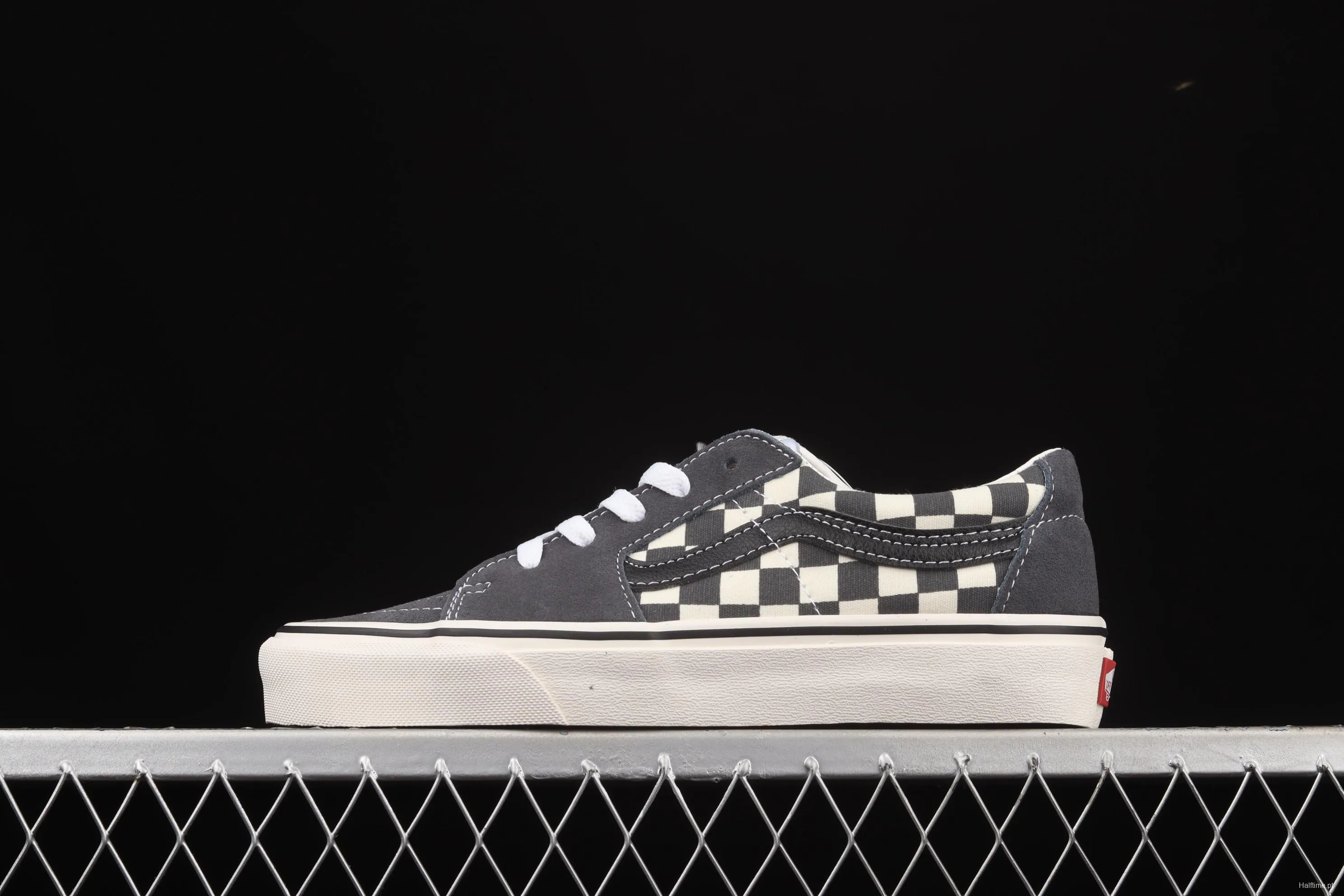 Vans Suede Sk8-Low grey rice and white checkerboard check low-top casual board shoes VN0A4UUK2V4