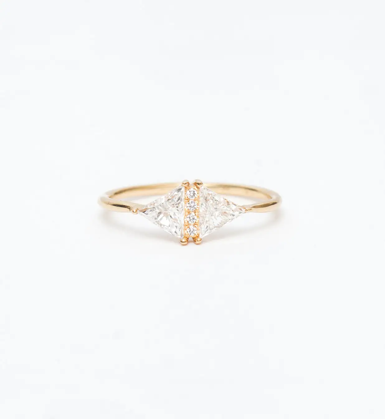 Vintage Diamond Triangle Ring