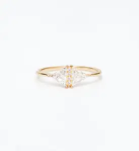 Vintage Diamond Triangle Ring