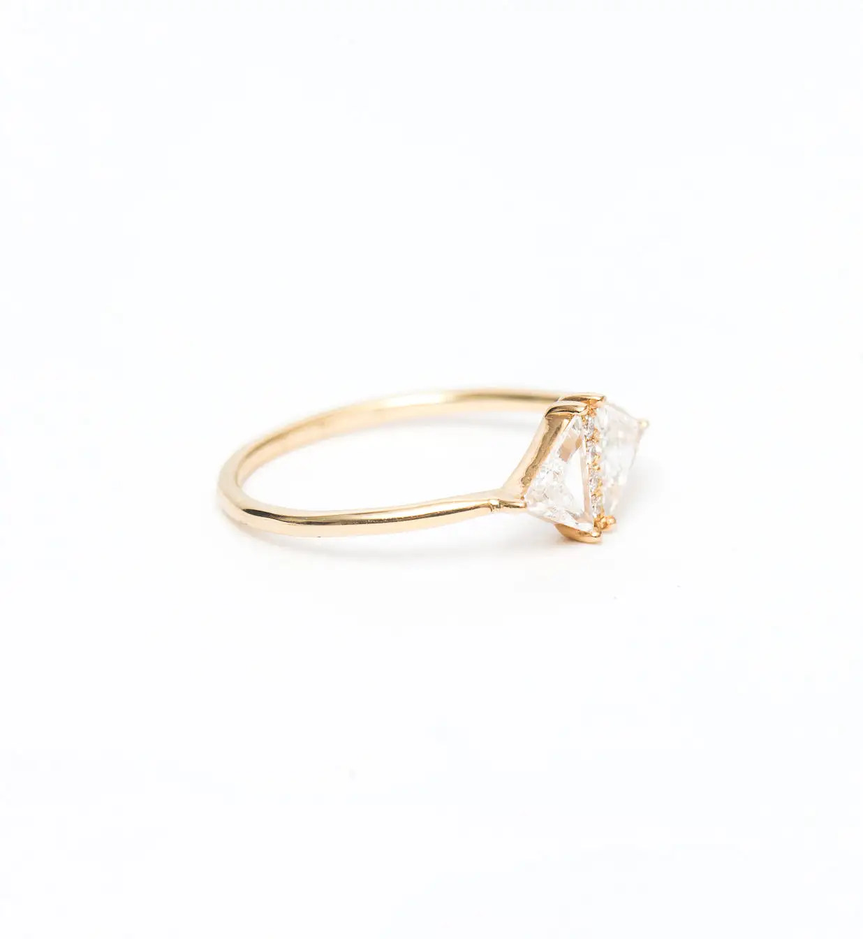 Vintage Diamond Triangle Ring