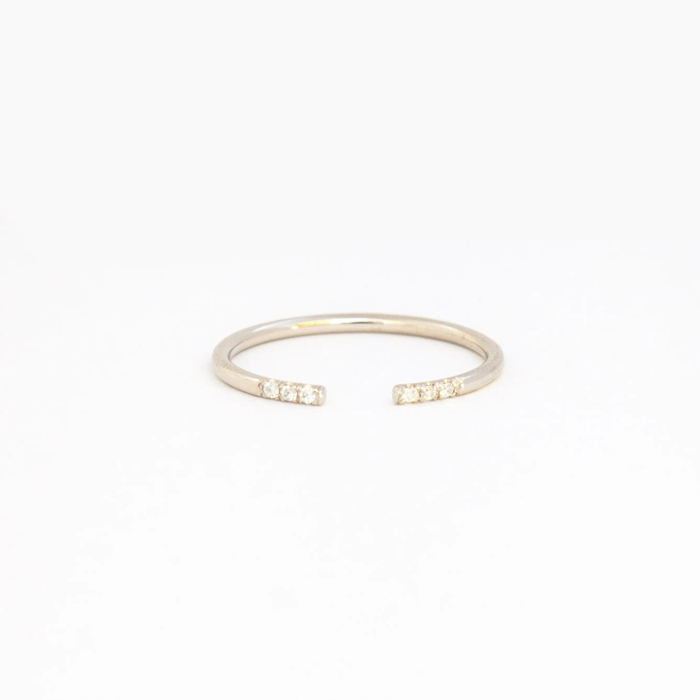 White Diamond Equilibrium Cuff Ring