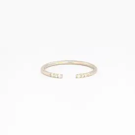 White Diamond Equilibrium Cuff Ring