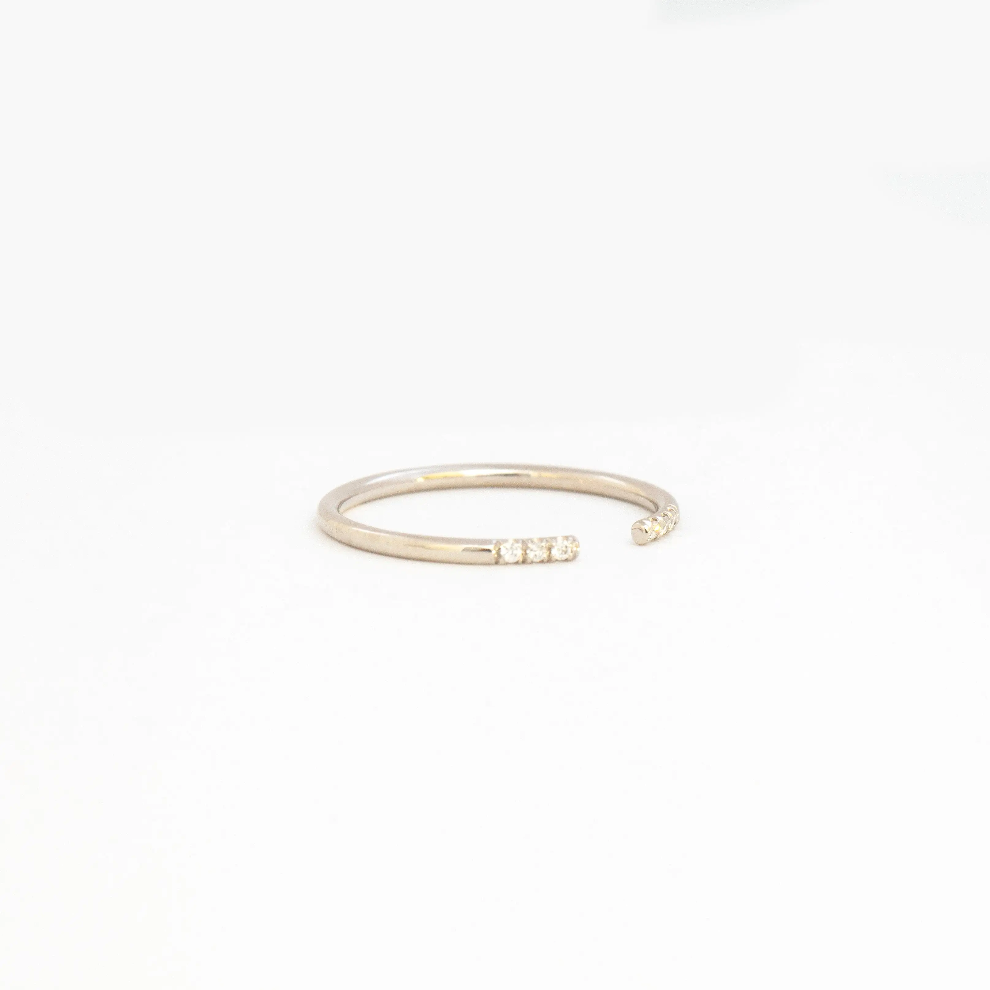 White Diamond Equilibrium Cuff Ring