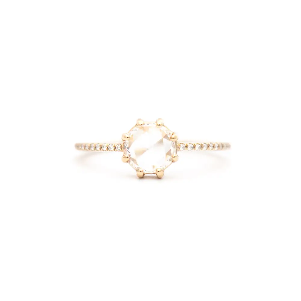 White Diamond Vega Ring