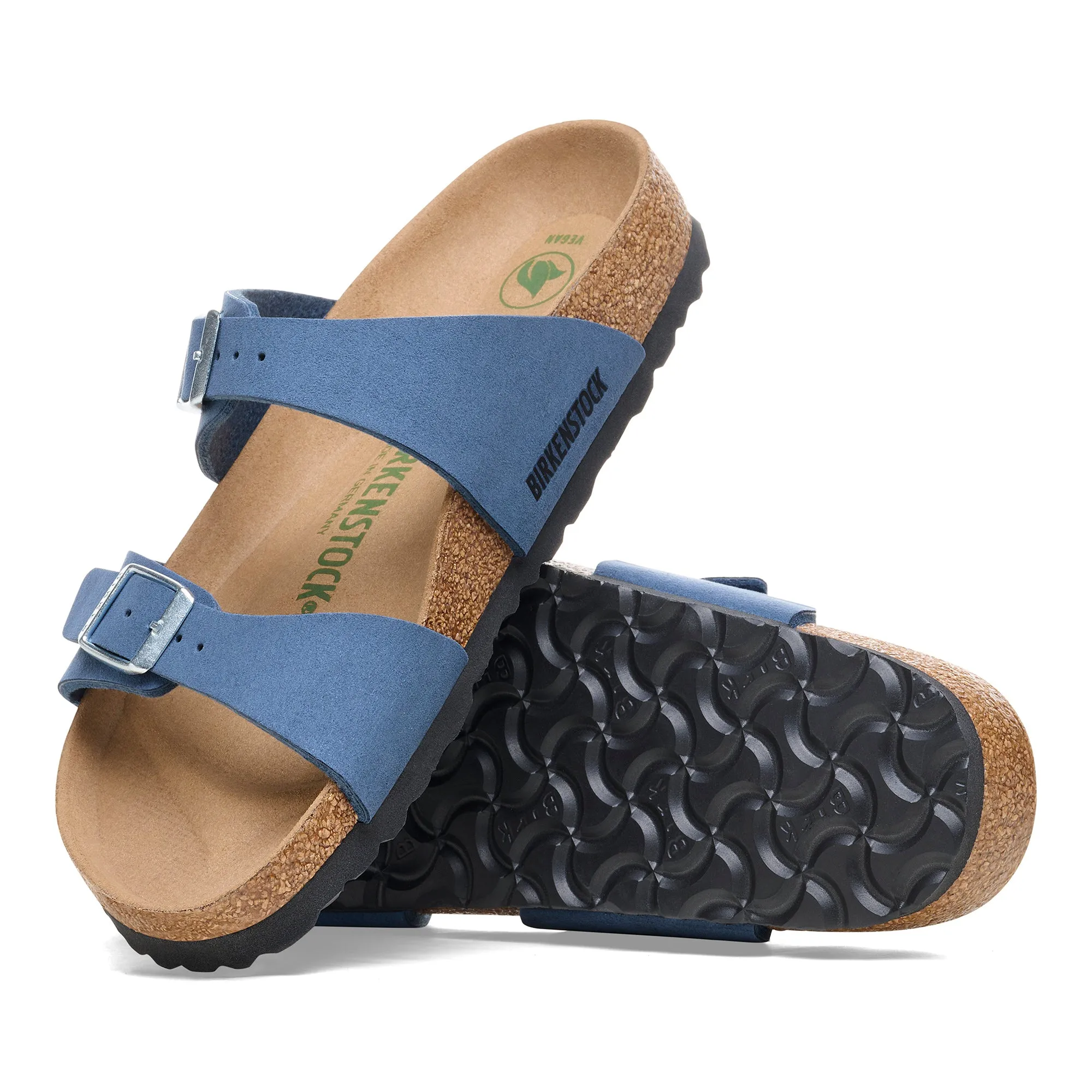 Women's Birkenstock Sydney Vegan Birko-Flor Color: Silky Elemental Blue (MEDIUM/NARROW WIDTH)